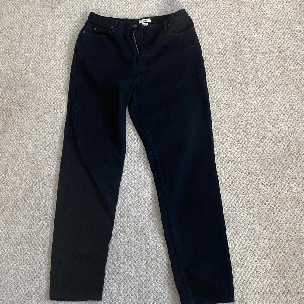 Eddie Bauer Black Jeans - Tall Straight Leg . Womens size 14 tall - Picture 2 of 4